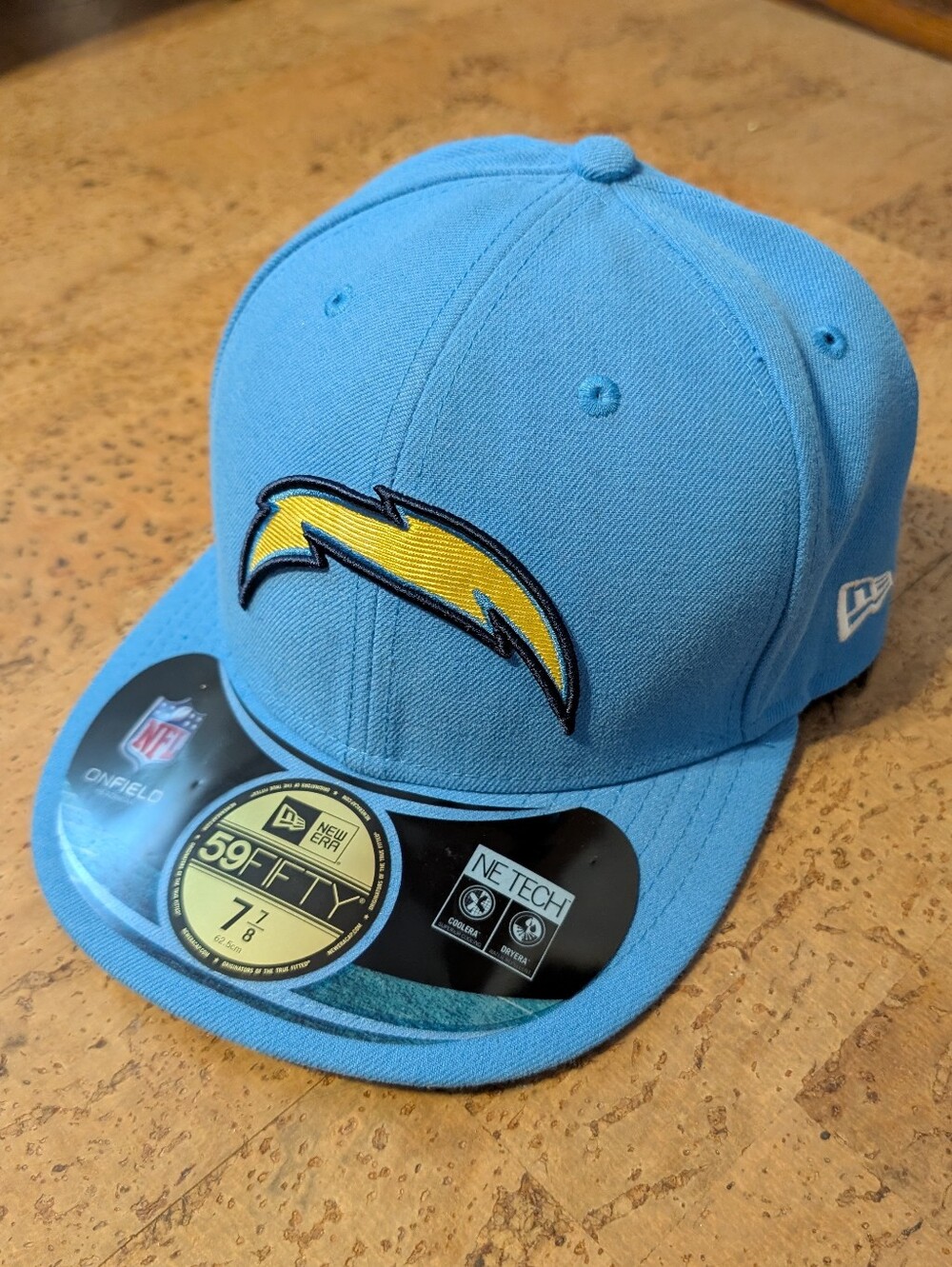 Los Angeles Chargers NFL New Era 59FIFTY 5950 Fitted Hat Cap Men's Size 7 7/8